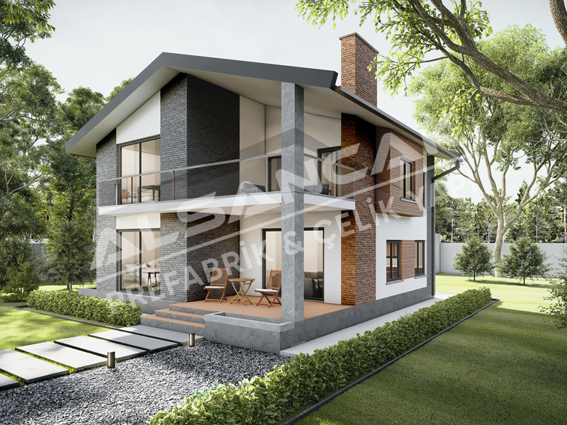 Klasik Tarzda Iki Katli Celik Villa 5450631