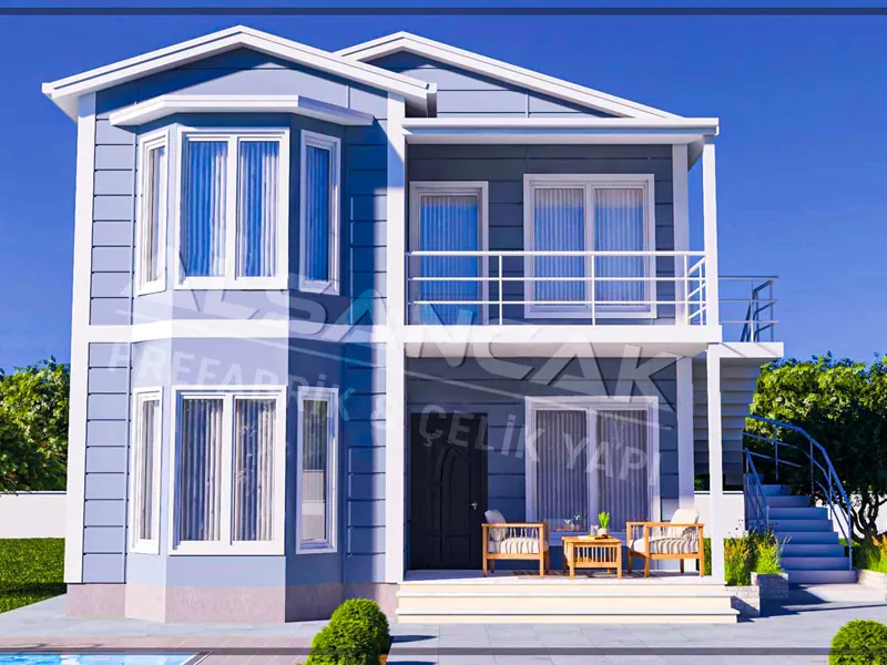 149 M2 Çift Daire Prefabrik Ev