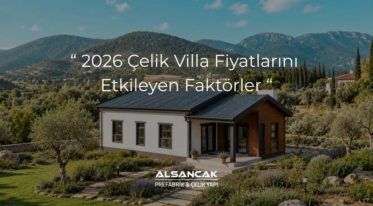 2026 çelik villa fiyatlarını etkileyen faktörler